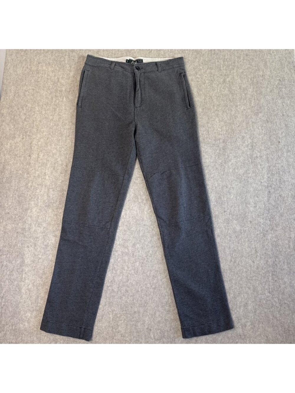 Roots Canada Heritage Knit Field Trousers Mens M Gray Slim Fit 100% Cotton